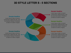 3D Style Letter S - 5 Sections Animated Presentation - SketchBubble
