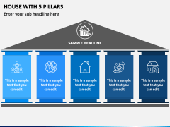 House with 5 Pillars PPT Slide 2