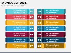 14 Option List Points PPT Slide 1