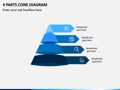 4 Parts Cone Diagram PPT Slide 1