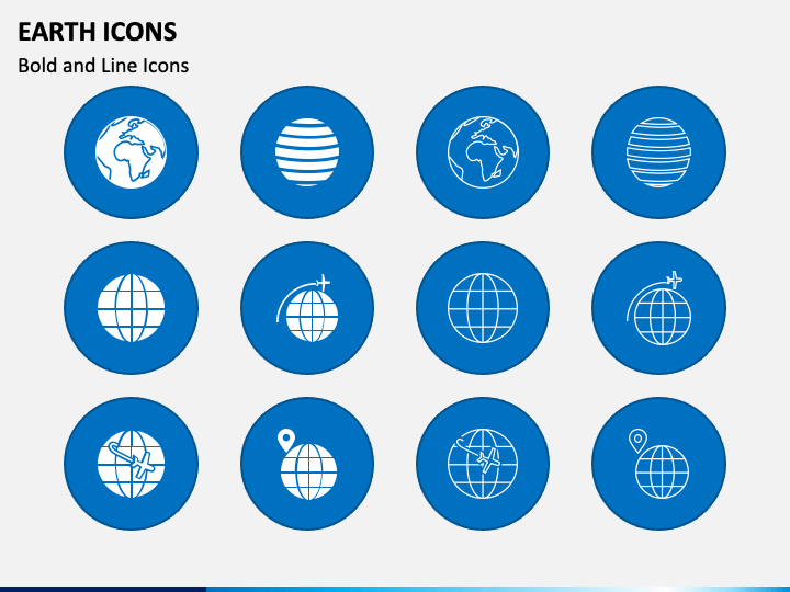 Earth Icons PPT Slide 1