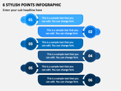 6 Stylish Points Infographic PPT Slide 1