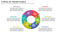 6 Piece 3D Jigsaw Puzzle PPT Slide 1