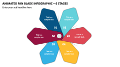 Animated Fan Blade Infographic - 6 Stages PPT Slide 1