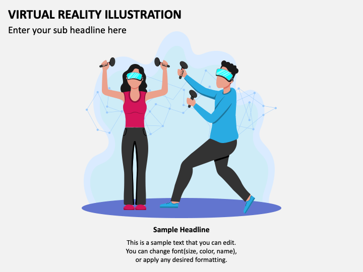 Virtual Reality Illustration PPT Slide 1