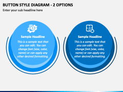 Button Style Diagram - 2 Options PPT Slide 2
