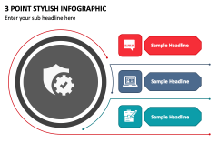 3 Point Stylish Infographic PPT Slide 2