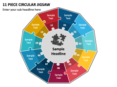 11 Piece Circular Jigsaw PPT Slide 1