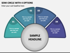 Semi Circle with 4 Options PPT Slide 1