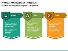 Project Management Checklist PowerPoint Template - PPT Slides