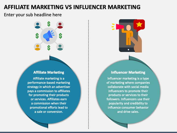Affiliate Marketing Vs Influencer Marketing PPT Slide 1