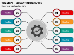 Ten Steps - Elegant Infographic PPT Slide 1