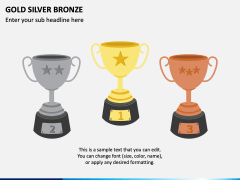 Gold Silver Bronze PowerPoint and Google Slides Template - PPT Slides