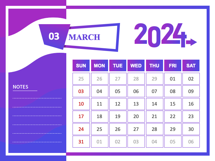 Free - Calendar 2024 PowerPoint Template and Google Slides Theme