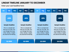 Linear Timeline January To December PPT Slide 2