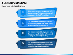 4 List Steps Diagram PPT Slide 2