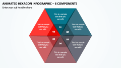 Animated Hexagon Infographic - 6 Components PPT Slide 1