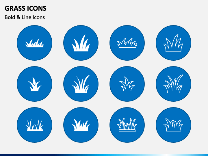 Grass Icons PPT Slide 1