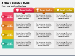 4 Row 3 Column Table for PowerPoint and Google Slides - PPT Slides