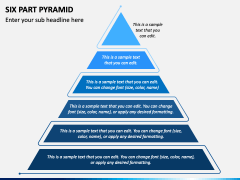 Six Part Pyramid PPT Slide 1