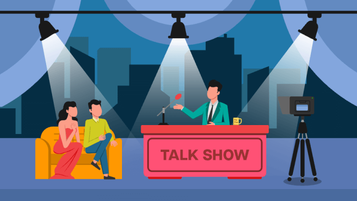 Talk Show PowerPoint and Google Slides Template - PPT Slides