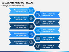 10 Elegant Arrows - Zigzag PPT Slide 2