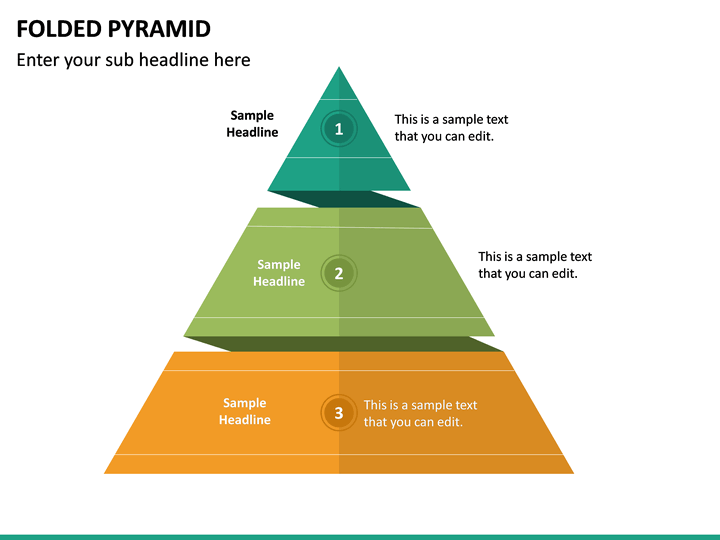 Folded Pyramid PowerPoint Template | SketchBubble