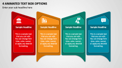 4 Animated Text Box Options PPT Slide 1