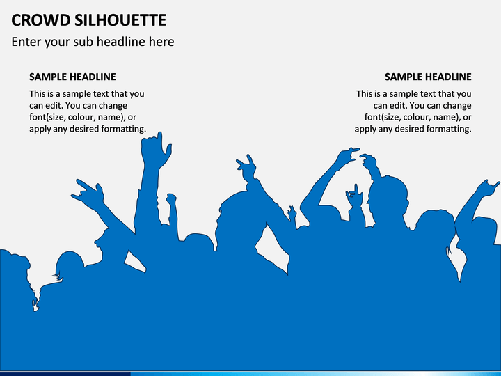 Crowd Silhouette PowerPoint Template SketchBubble