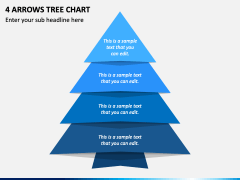 4 Arrows Tree Chart PPT Slide 1