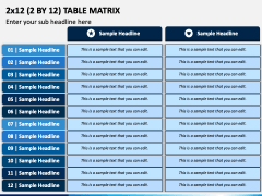 2 by 12 Table Matrix PPT Slide 2