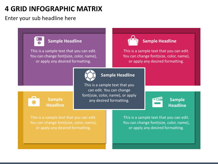 4 Grid infographic Matrix Slide 1
