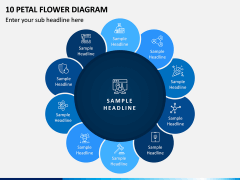 10 Petal Flower Diagram PPT Slide 1