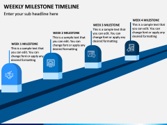 Weekly Milestone Timeline free PPT slide 1
