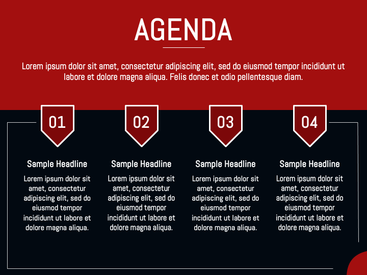 Animated Agenda PPT Slide 1