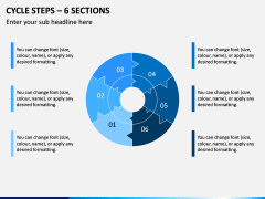 Cycle Steps – 6 Sections PPT Slide 1