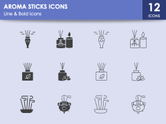 Aroma Sticks Icons PPT Slide 1