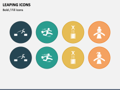 Leaping Icons PPT Slide 1