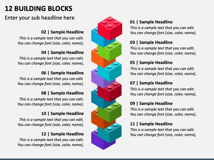 12 Building Blocks PPT Slide 1