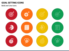 Goal Setting Icons PPT Slide 1