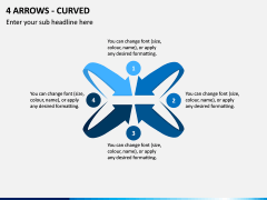 4 Arrows - Curved PPT Slide 1