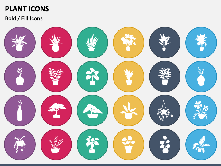 Plant Icons PPT Slide 1