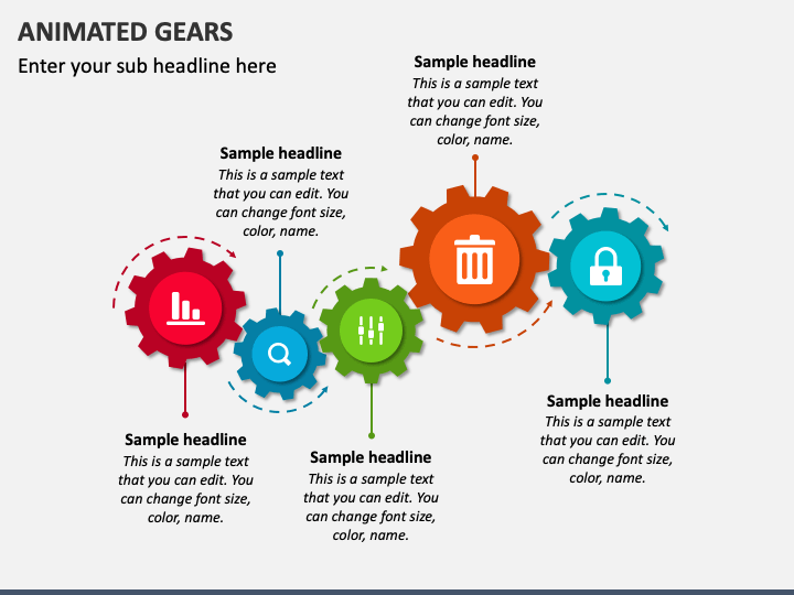 Animated Gears PowerPoint Template and Google Slides Theme