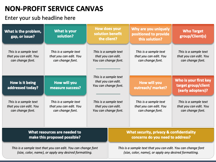 Non Profit Service Canvas PPT Slide 1