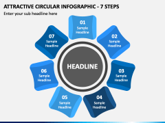 Attractive Circular Infographic - 7 Steps PPT Slide 2