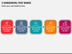 5 Horizontal Text Boxes PPT Slide 1
