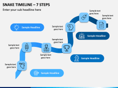 Snake Timeline - 7 Steps PPT Slide 1