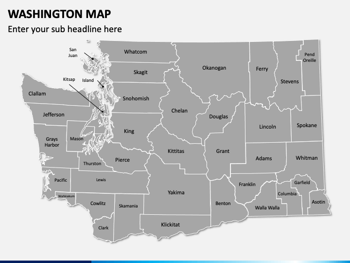 Washington Map PPT Slide 1