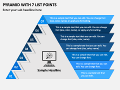 Pyramid with 7 List Points PPT Slide 2