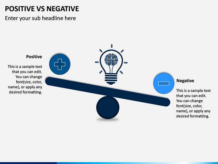 Positive Negative PowerPoint Template PPT Slides